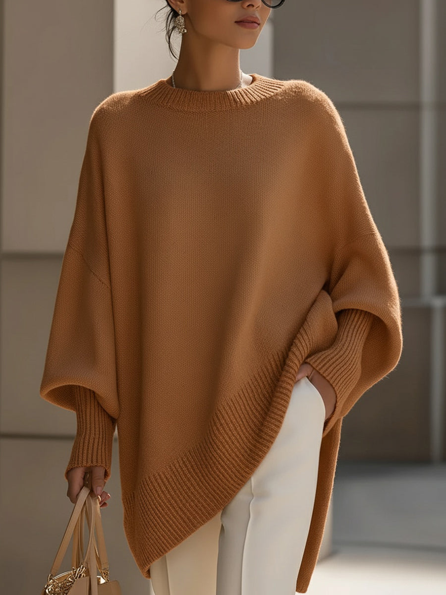 Image of Damen Oversize Rundhals-Pullover
