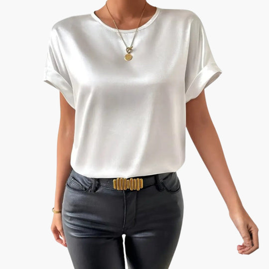 Image of Damen T-Shirt mit Umschlagärmeln
