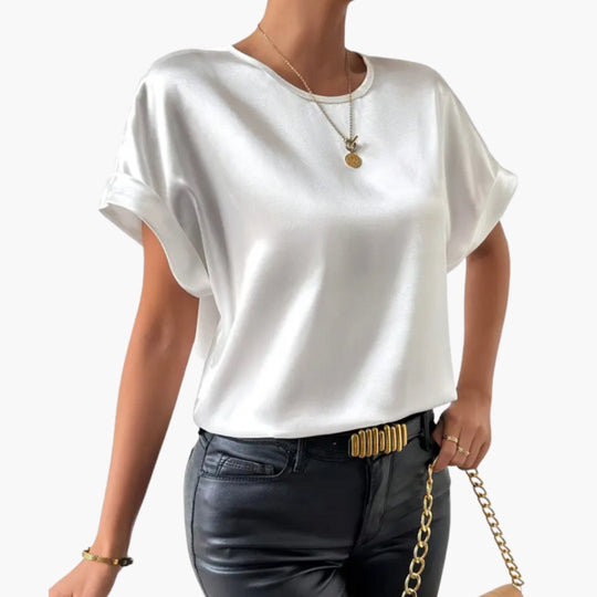 Image of Damen T-Shirt mit Umschlagärmeln