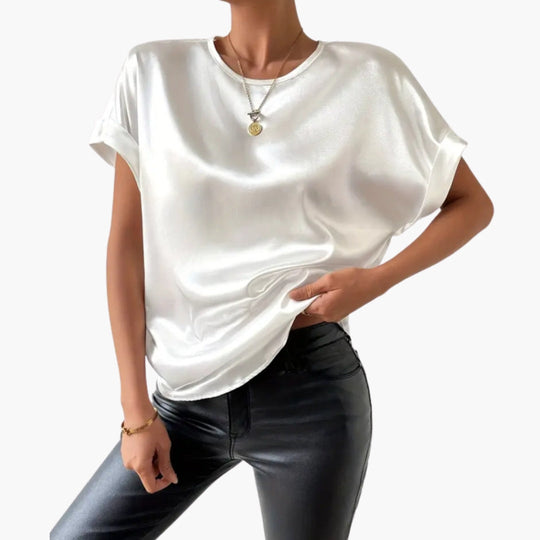 Image of Damen T-Shirt mit Umschlagärmeln