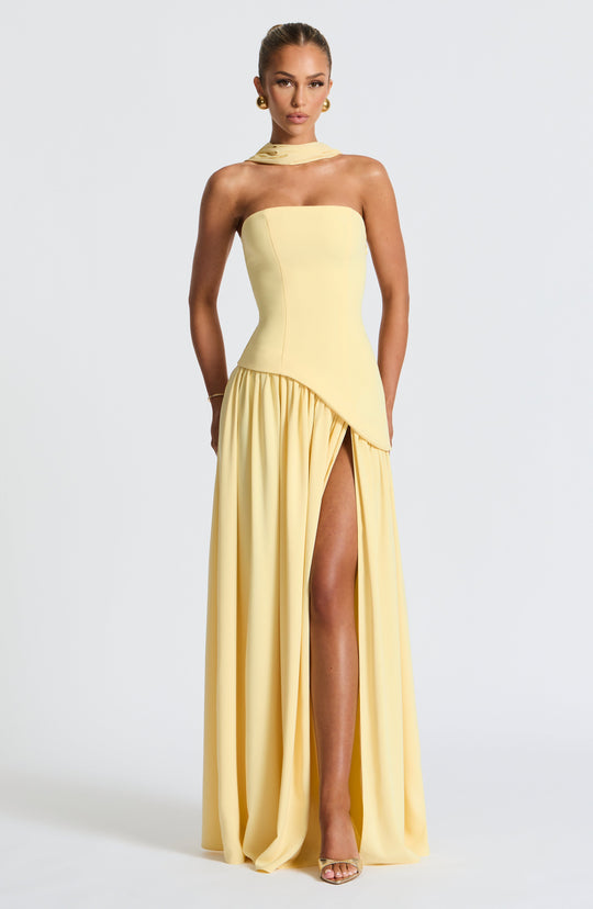 Image of Damen trägerloses formelles Maxi-Kleid