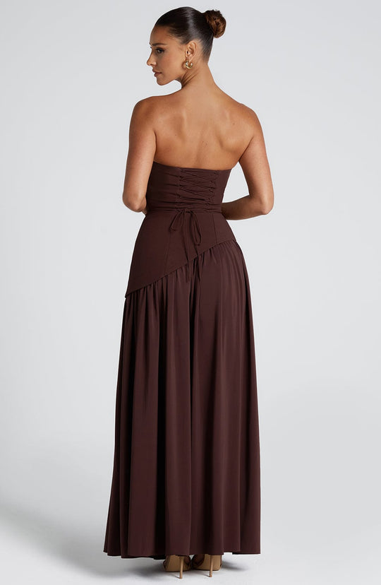 Image of Damen trägerloses formelles Maxi-Kleid