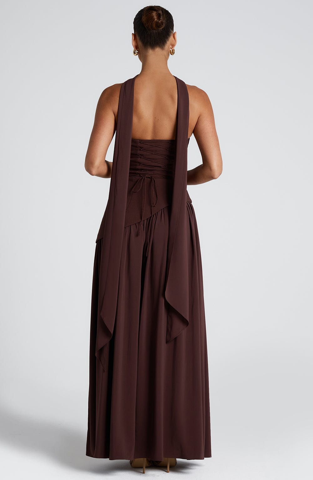 Image of Damen trägerloses formelles Maxi-Kleid