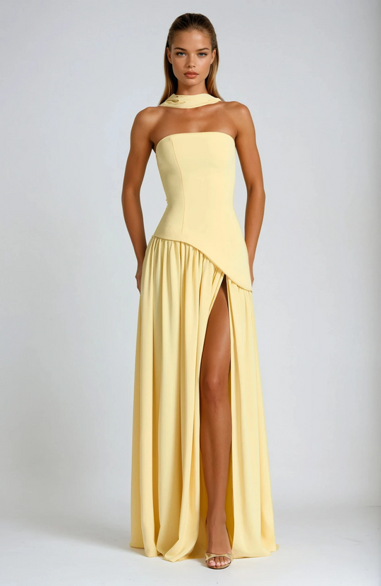 Image of Damen trägerloses formelles Maxi-Kleid