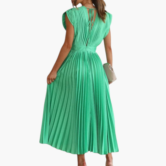 Image of Damen V-Ausschnitt A-Linien Midikleid