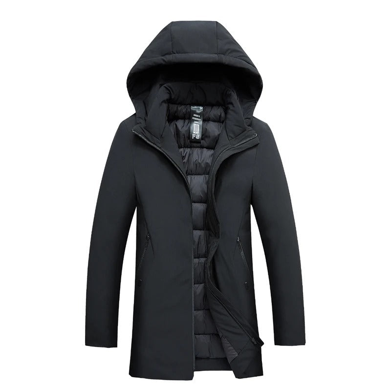 Kapuzen-Midilänge-Jacke für Herren - Image 3