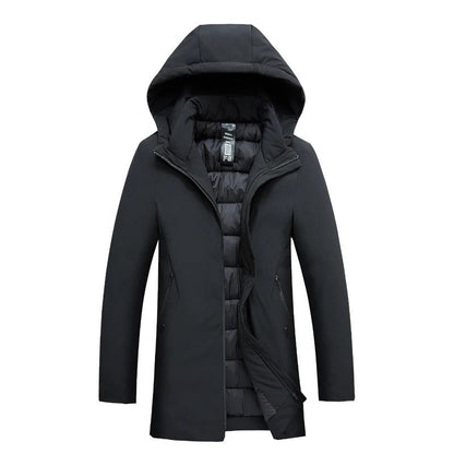 Kapuzen-Midilänge-Jacke für Herren - Image 3