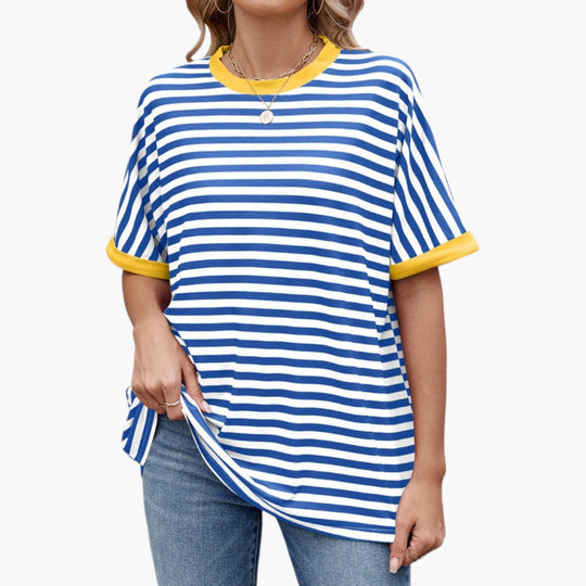 Image of Gestreiftes Oversized-T-Shirt für Damen