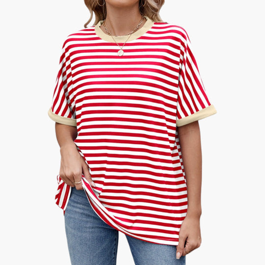 Image of Gestreiftes Oversized-T-Shirt für Damen