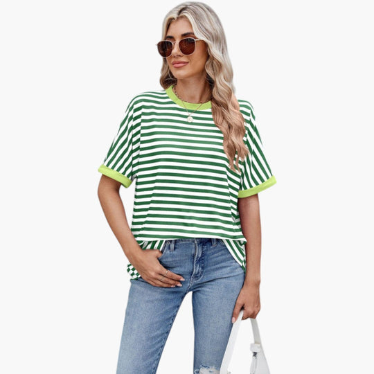 Image of Gestreiftes Oversized-T-Shirt für Damen