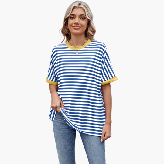 Image of Gestreiftes Oversized-T-Shirt für Damen