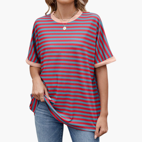 Image of Gestreiftes Oversized-T-Shirt für Damen