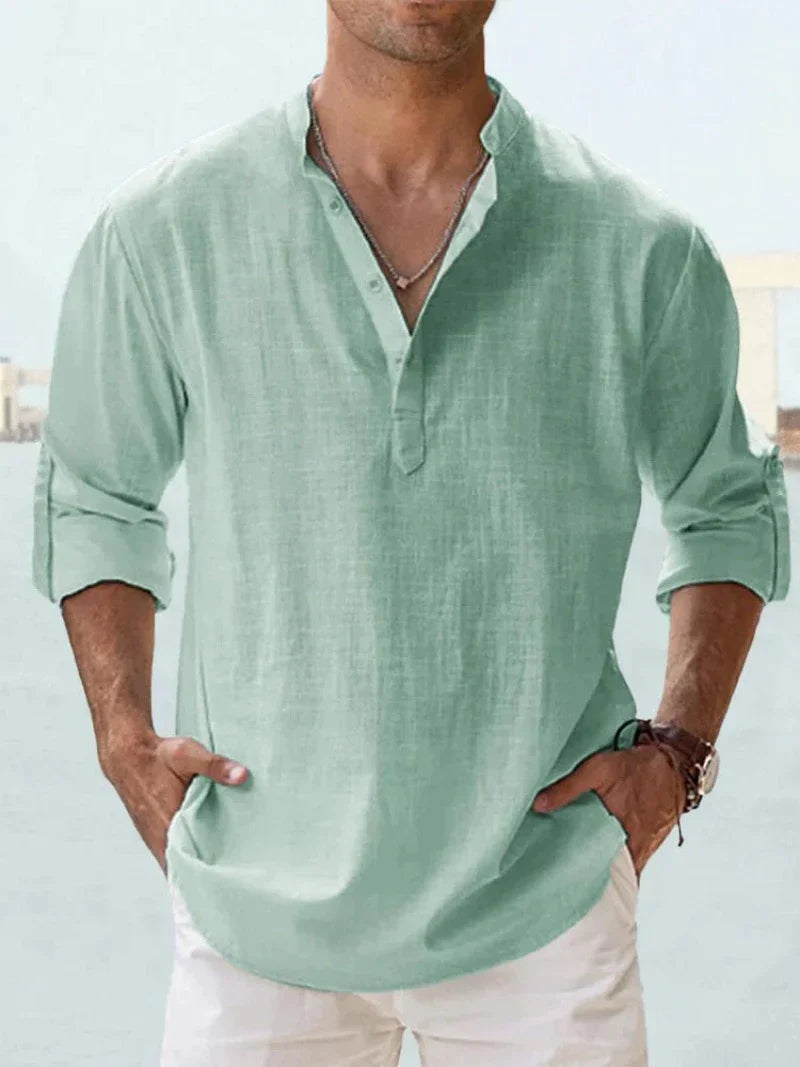 Image of Herren Button-Down Langarmhemd