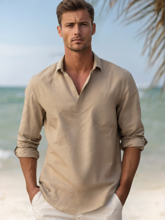 Image of Herren Button-Down Langarmhemd