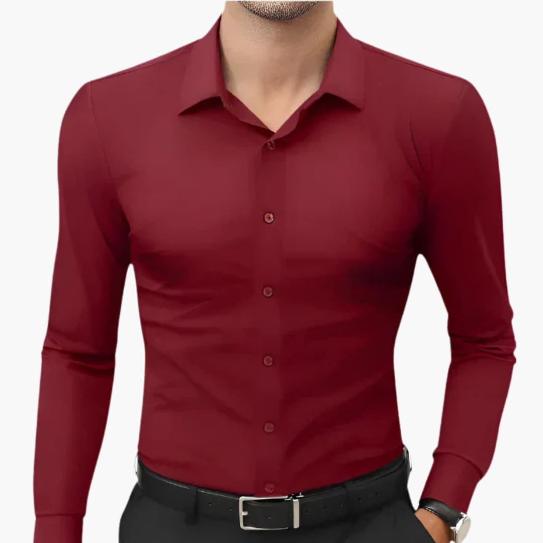 Image of Herren Figurbetontes Langarmshirt