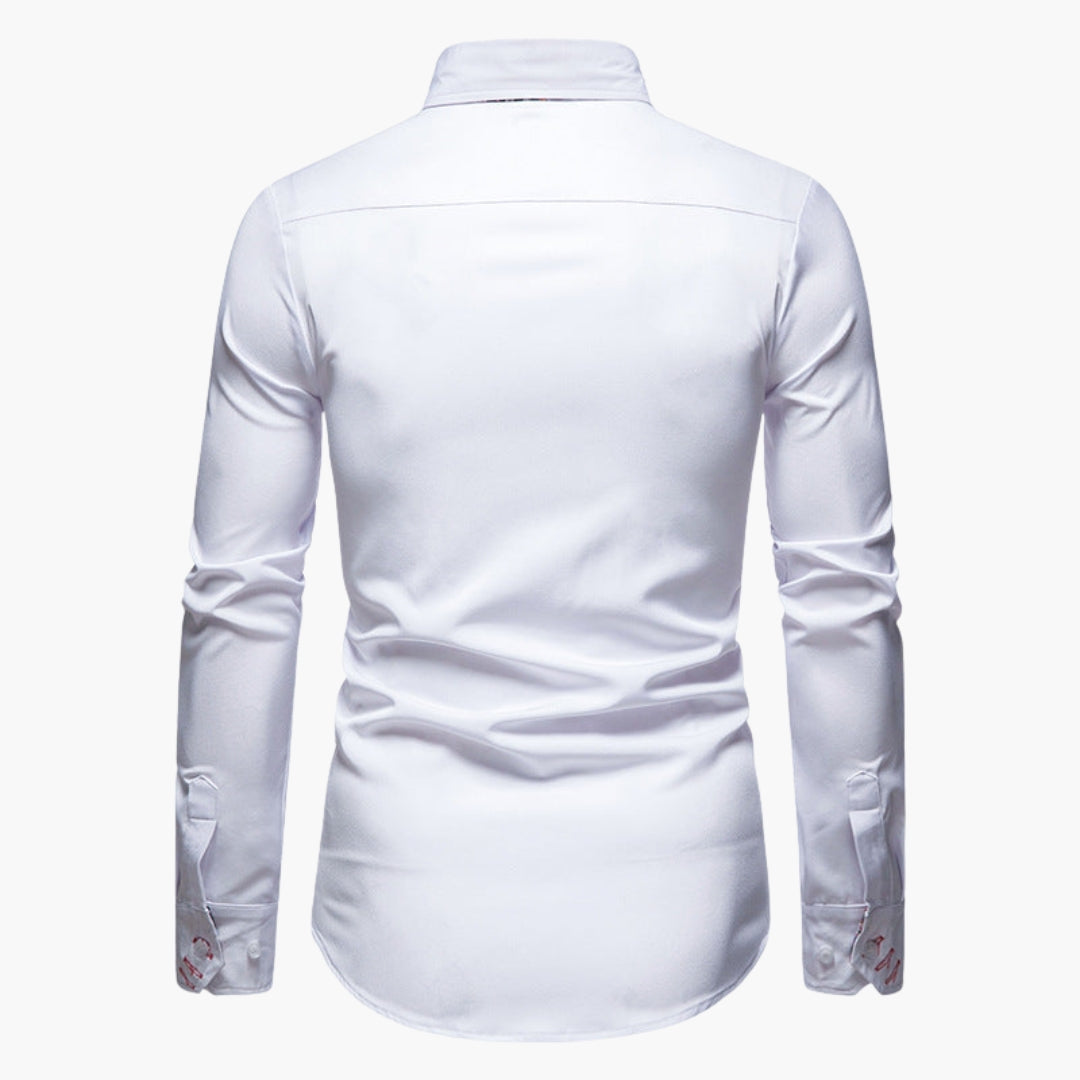 Image of Herren Slim-Fit Langarmhemd