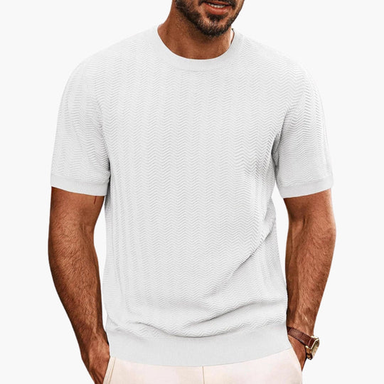 Image of Herren T-Shirt mit Chevron-Struktur