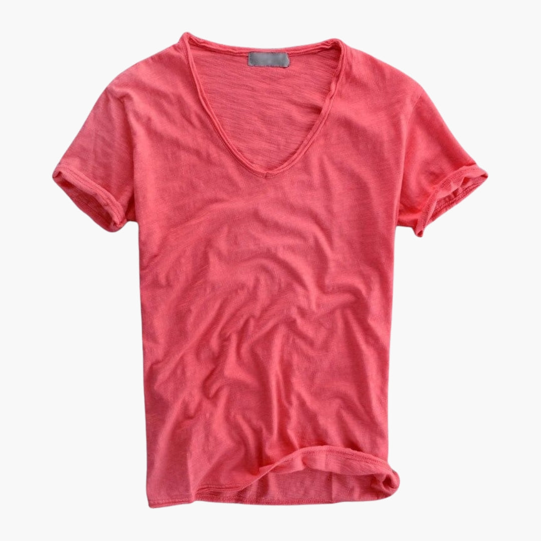 Image of Herren V-Ausschnitt Kurzarm T-Shirt