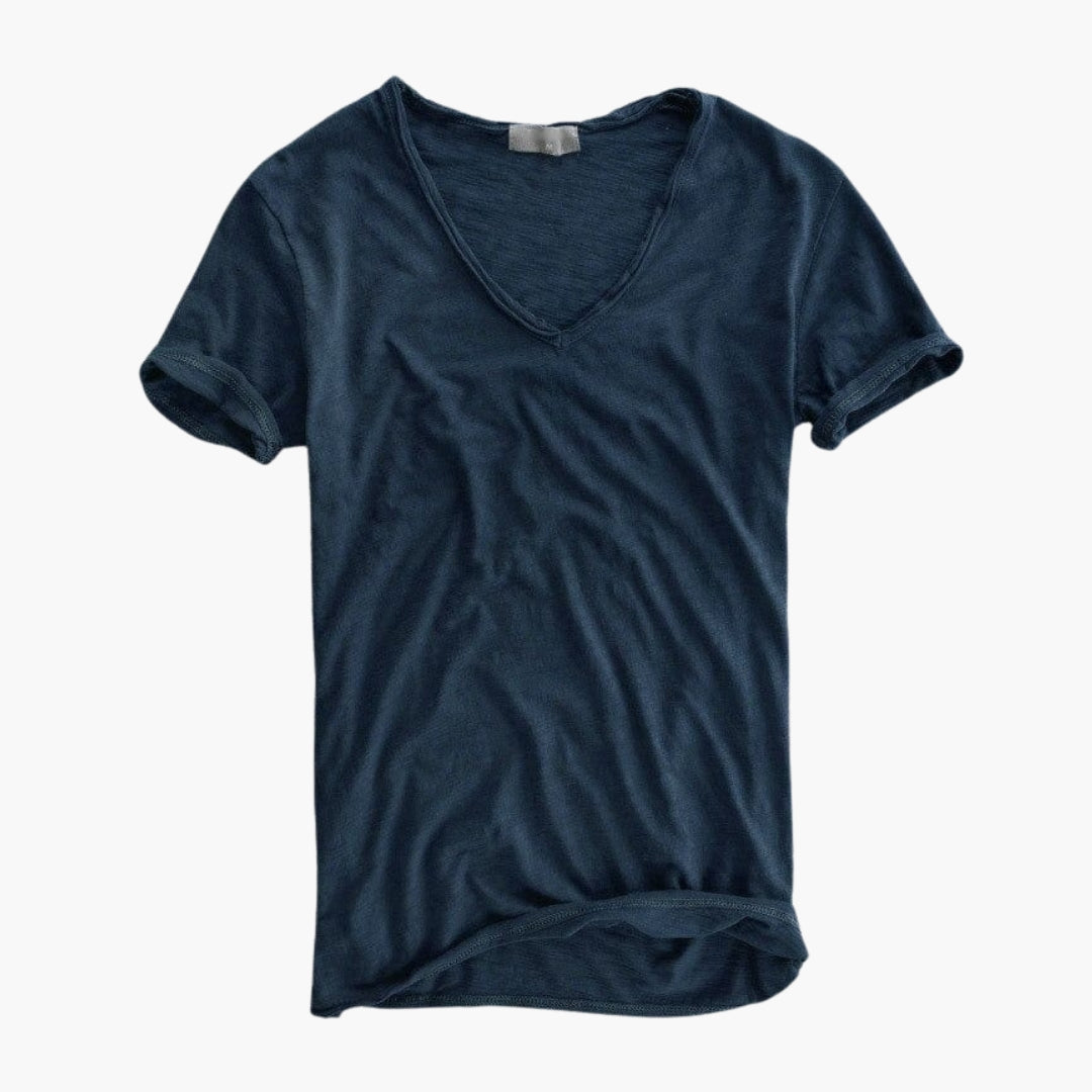 Image of Herren V-Ausschnitt Kurzarm T-Shirt