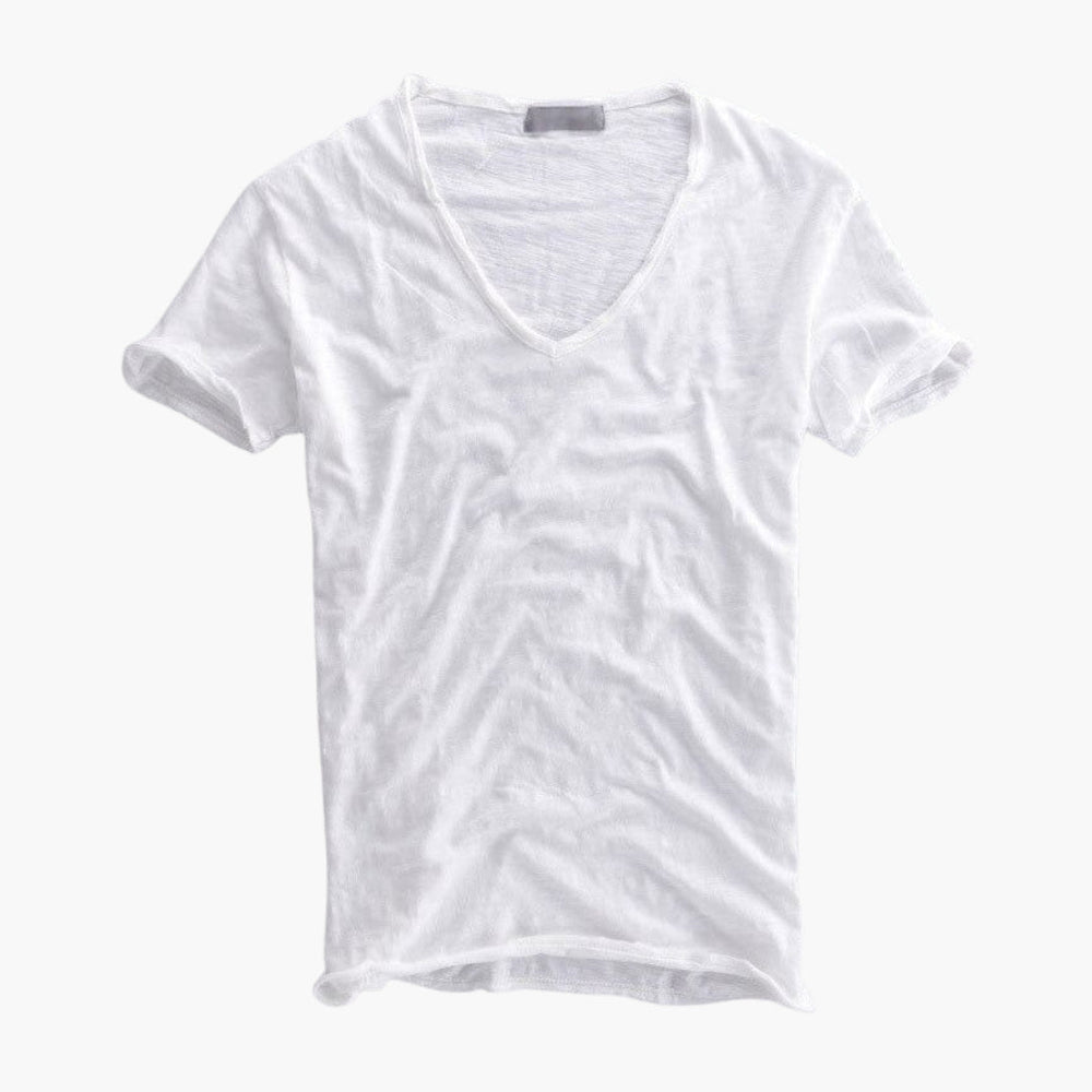 Image of Herren V-Ausschnitt Kurzarm T-Shirt