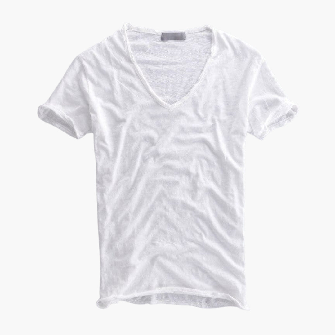 Image of Herren V-Ausschnitt Kurzarm T-Shirt