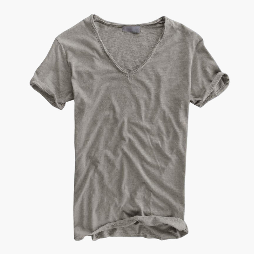 Image of Herren V-Ausschnitt Kurzarm T-Shirt